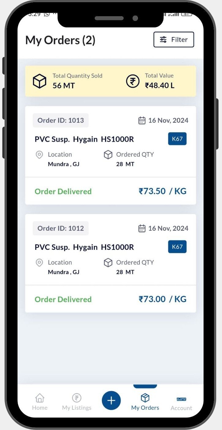 BSB Fortrade App My Orders